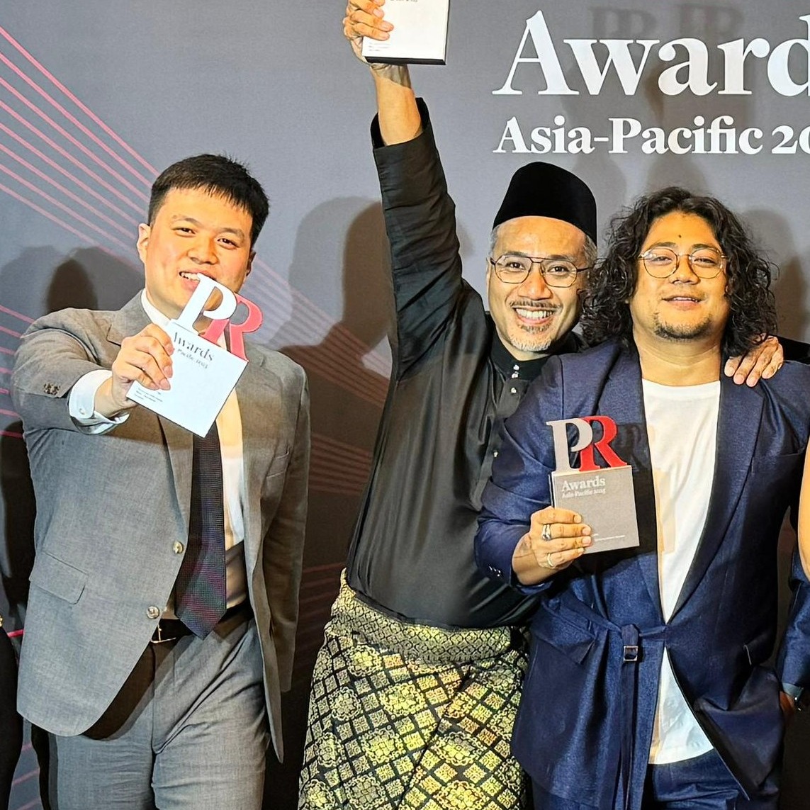 Celebrating a win at the PR Awards Asia-Pacific